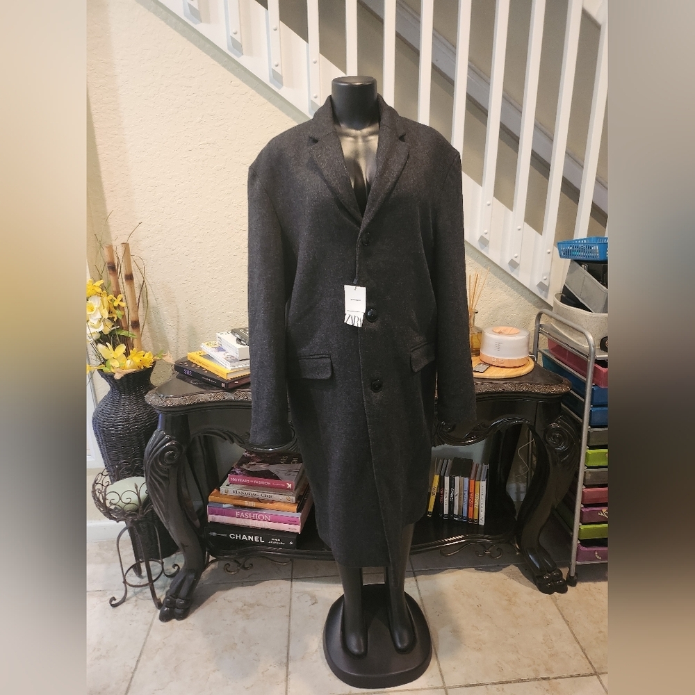 Zara wool blend coat size L/XL NEW